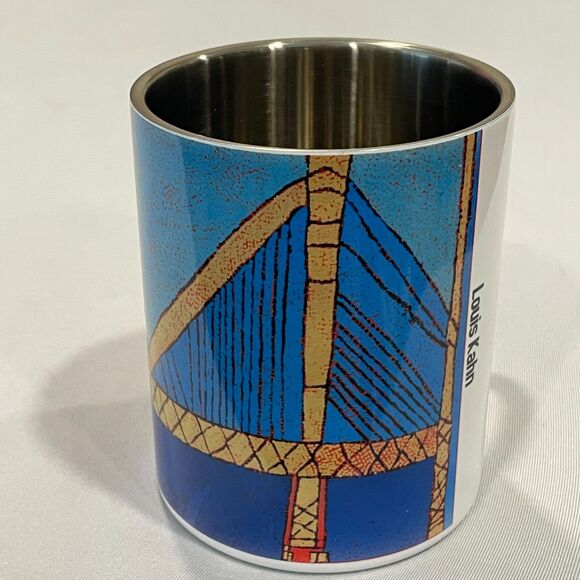 ~ Rare NEW Louis Kahn Mug San Francisco Golden Gate Bridge, Stainless NWT HTF - Picture 13 of 16